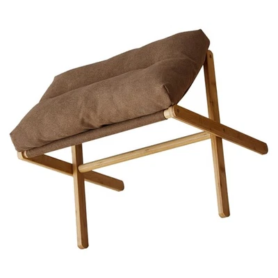 (Brown) Eitelkeithocker Fußhocker -Ottomane Mit Weichem Kissen X Bein - Bild 1 von 4