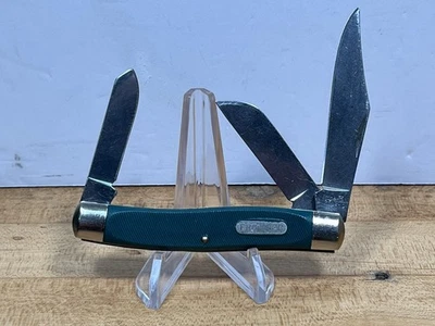 Винтажный карманный нож Imperial Frontier с 3 лезвиями - зеленый - сделано в Ирландии - Изображение 1 из 4