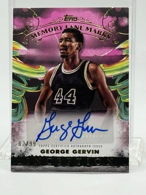 2025 Topps Memory Lane Oro Repujado NBA Leyenda George Gervin #MLM-GG AUTO Foto 1 de 2