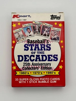 Juego de tarjetas de béisbol 1987 Topps Kmart estrellas de las décadas 25 aniversario (33) Foto 1 de 3