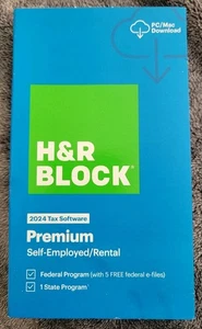 H&R Block Tax Software Premium 2024 PC/Mac Activation Code - Picture 1 of 3