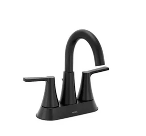 Moen 64432BL Jase Matte Black 2 Handle Centerset Lavatory Faucet - Picture 1 of 1