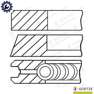 4x PISTON RING KIT 08-103007-00 FOR AFB/AKN/AKE/AYM/BFC/BCZ/BDG/BAU/BDH 2.5L - Image 1 of 4