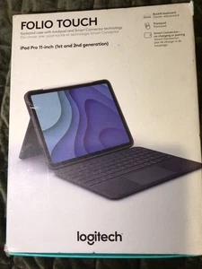 Logitech Folio Touch Keyboard Case with Trackpad Apple iPad Pro  Graphite - Picture 1 of 1