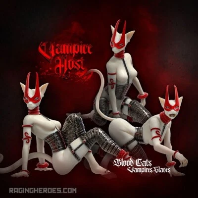 Ragine heroes Vampire Counts Blood Cats, Vampires Slaves 28mm - Image 1 of 3