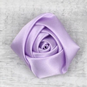 20Pcs 2" Satin Ribbon Flower Rose 28 Colors Appliques Sewing Craft Supplies - Picture 1 of 40