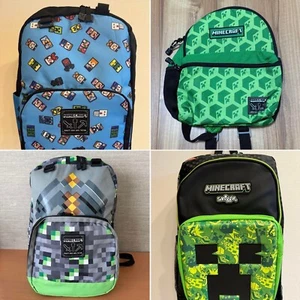 MINECRAFT Kids Backpack Blue Green Gray Black Green 4 Colors Rucksack JAPAN NEW - Picture 1 of 56