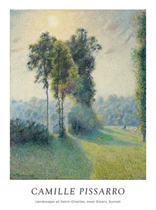 12389.Decoration Poster.Home wall art design.Pissarro painting.Landscape.Sunset - Picture 1 of 1
