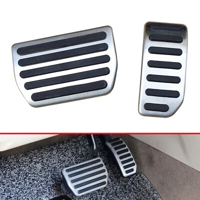 Stainless Steel Accelerator Brake Gas Pedal Cover Cap For Volvo S60 XC60 S80 - Imagem 1 de 4