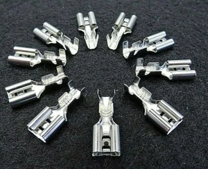 50x Manguitos de enchufe plano 6,3 mm sin aislar AWG 16-14 1,5 - 2,5 mm Zapata de cable - Imagen 1 de 2
