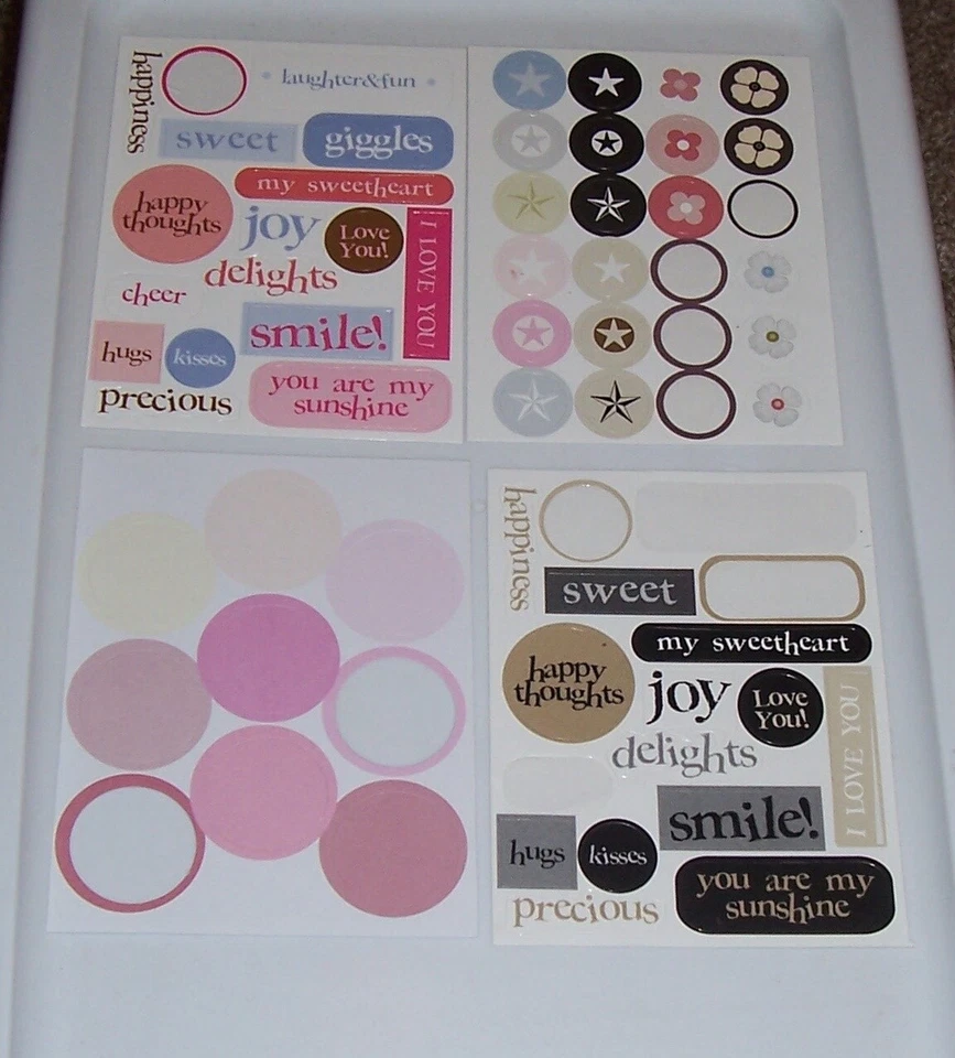 Scrapbooking Stickers 55 Saying, Words, and Designs in Color - Image 1 of 1