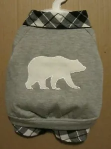SUDADERA DE PERRO GRIS OSO POLAR CON CUELLO PEQUEÑO NUEVO CON ETIQUETAS TOP PAW - Imagen 1 de 3