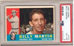 1960 TOPPS BILLY MARTIN # 173 PSA 4 - Foto 1 di 1