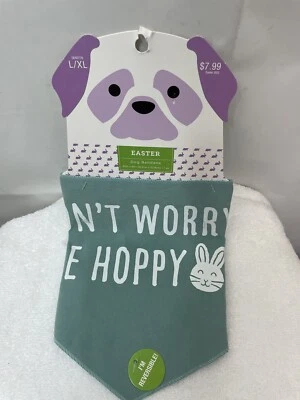 Pañuelo reversible de Pascua talla L/XL para perro no te preocupes por ser lúpulo/huevos coloridos Foto 1 de 4