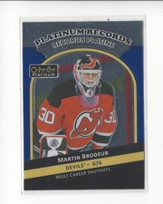 2017-18 O-Pee-Chee Platinum Platinum Records #PR10 Martin Brodeur Devils