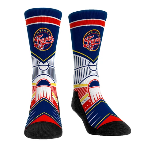 Rock Em Socks Indiana Fever Full Court Press Crew Socks Cover
