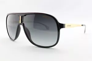Carrera 1007/S Unisex Black Gold Metal Sunglasses Designer Retro Sports Pilot - Picture 1 of 5