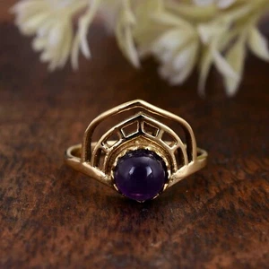 Amethyst 925 Sterling Silver Ladies Purple Gemstone Jewelry Ring, Women's Gift - Picture 1 of 4