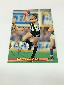 1994 Select AFL Trading Card Signature Gold Card G1 Gavin Brown (Collingwood)