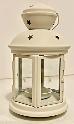IKEA Rotera "SNOWFLAKE" White Votive Candle Lantern 8.5'' Tall X 5'' Wide New - Image 1 of 4