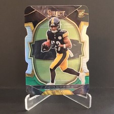 2022 Panini Select - Concourse Black and Green Prizm Die-Cut #65 Calvin...