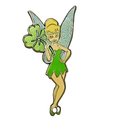 Prendedor Disney Tinker Bell Día de San Patricio Edición Limitada Trébol de Cuatro Hojas 2009 Foto 1 de 4