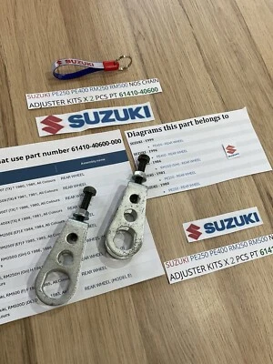 Ajustadores de tensión de cadena Suzuki PE250 PE400 RM250 RM500 X 2 61410-40600 perno inc Foto 1 de 4