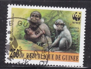 Guinea 2000 Monkeys Cercocebus Torquatus 250f CTO VGC - Picture 1 of 1