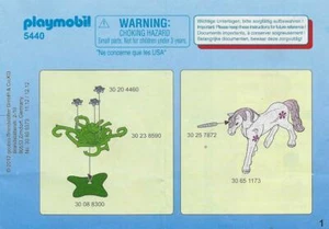 PLAYMOBIL Futter-Fee mit Einhorn Morgentau (5440) - Anleitung / Bauanleitung - Bild 1 von 1