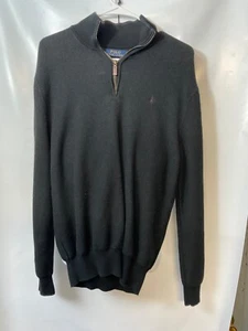 Hombre Talla Mediana Ralph Lauren Polo Manga Larga Vestido CAMISETA Suéter Cremallera - Imagen 1 de 5