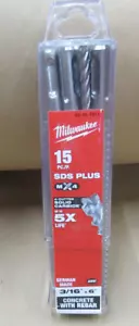 MILWAUKEE 48-20-7911 15PC. 3/16" X 6" M4 SDS PLUS DRILL BIT - Picture 1 of 9