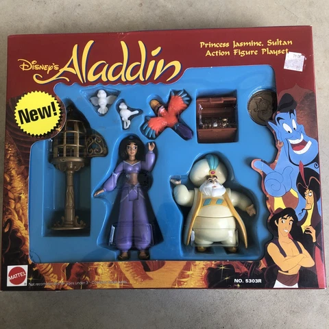 VINTAGE DISNEY 90'S ALADDIN PRINCESS JASMINE ACTION FIGURE PLAYSET MATTEL ~ C01 Cover