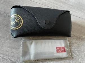 RayBan Black Sunglasses Case with Free Ray Ban Cleaning Cloth - BRAND NEW - Picture 1 of 2