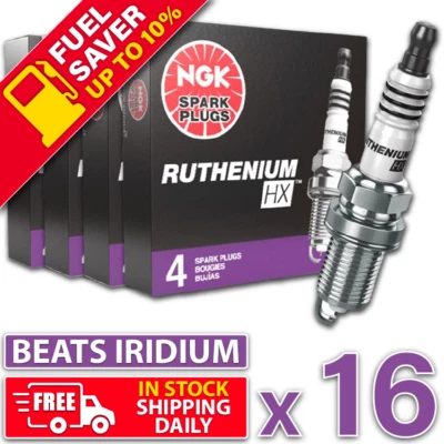 16 x NGK Ruthenium HX Jeep Grand Cherokee Trackhawk 6.2L V8 ESD Beats Iridium - Image 1 of 4