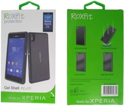 GENUINE Roxfit Sony Xperia Z3 Hard Gel Shell Case | Black - Image 1 of 2