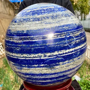 97.42LB Natural Lapis lazuli jasper Quartz Sphere Crystal Ball Reiki Healing. - Picture 1 of 21