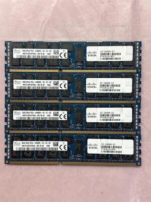 HYNIX 32GB(4x8GB) 2Rx4 PC3-14900R REG ECC SERVER RAM HMT31GR7EFR4C-RD - Image 1 of 3