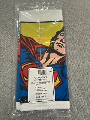 De colección 1993 American Greetings Superman Mantel Plástico 54" x 94" Fiesta Picnic Foto 1 de 4