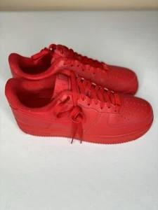 Nike Air Force 1 ‘07 LV8 Low Triple Red Sneakers CW6999-600 Men Size 10.5 NEW - Bild 1 von 8