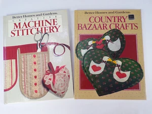 2 Vintage Better Homes Hardcover Craft Books Country Bazaar 1986-Stitch 1985 F22 - Picture 1 of 10