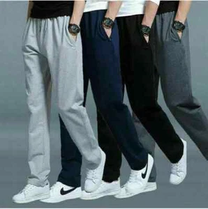 Mens Fleece Open Hem Bottoms Track Pants Casual Joggers Jogging Trousers 3- 5XL - Picture 1 of 5