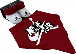 Nike Baby rot weiß Baumwolle Bündchen Jumpman Jordan Bandana Latzschuhe Set 0-6 Monate - Bild 1 von 1