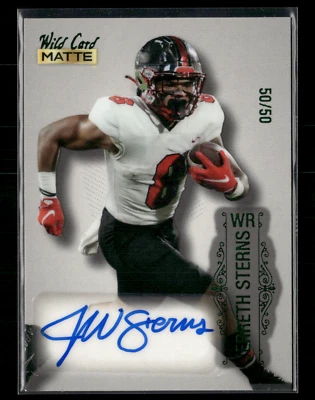 Jerreth Sterns 2022 Wild Card Matte Green Auto 50/50 - Image 1 of 2
