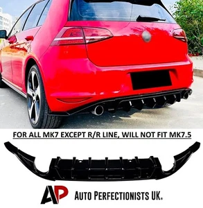 Kit corpo spoiler diffusore valvola posteriore VW Golf MK7 GTI GTD TSI TDI TCR Style - Foto 1 di 7