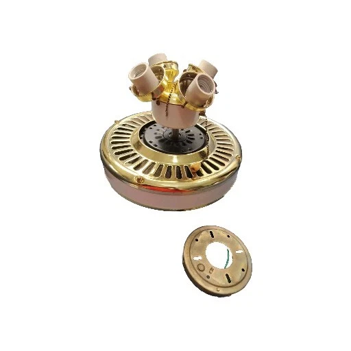 "Ventilador de techo blanco vintage años 90 52"" piezas latón Ul 88g7 E77298 # 001484 probado" Foto 1 de 4