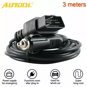 Car ECU Memory Saver OBD2 Connector Cigarette Lighter 12V Battery Replace Tool - Picture 1 of 11