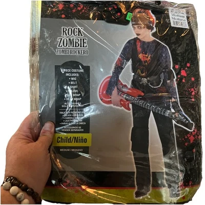 Disfraz de Halloween Rock Zombie Niño Talla Mediana 8-10 Años Completo 6 Piezas Juegos con disfraces Foto 1 de 4