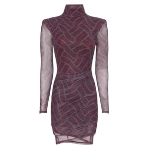 Cinq à Sept Marlene Langarm Minikleid in Lila, Größe US 0 - Bild 1 von 9