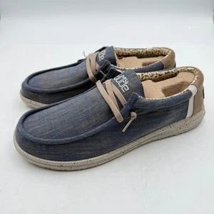 Hey Dude Herren Wally Free Größe 15 Naturblau Slipper Halbschuh Schuhe 112272128 Neu mit Etikett - Bild 1 von 12