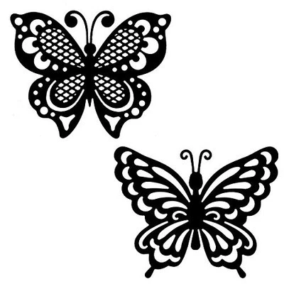 Ideen mit Herz Fustelle  Farfalle  7,1 cm fino a 9,1 cm  2 pezzi - Immagine 1 di 4